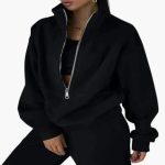 Women's Lounge Set with Half Zip Sweatshirt - Image 6