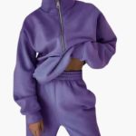 Women's Lounge Set with Half Zip Sweatshirt - Image 5