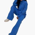 Women's Loungewear Set with Sweater and Wide Leg Pants - Image 4