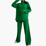 Women's Loungewear Set with Sweater and Wide Leg Pants - Image 15