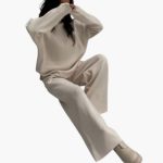 Women's Loungewear Set with Sweater and Wide Leg Pants - Image 6