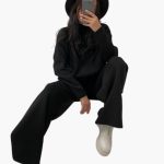 Women's Loungewear Set with Sweater and Wide Leg Pants - Image 10