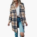 Women's Long Coat with Button Closure - Image 4