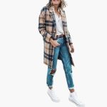 Women's Long Coat with Button Closure - Image 3