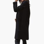 Women's Long Coat with Collar and Buttons - Image 14