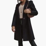 Women's Long Coat with Notched Collar - Image 14