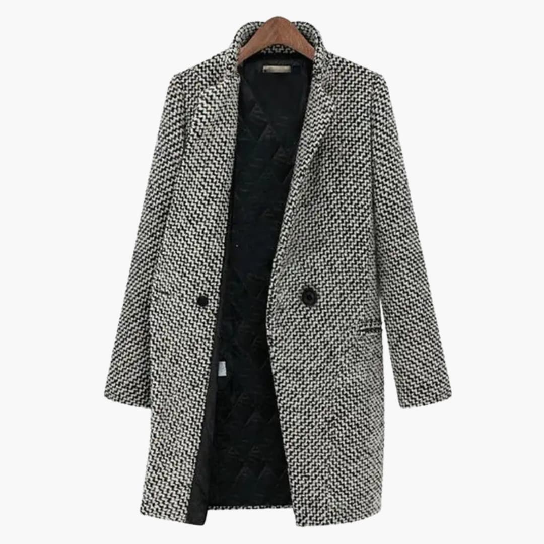DamenMantelmitKnopfverschluss_1.jpg Women's Coat with Button Closure - Image 1