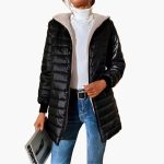 Women's Coat with Zipper and Hood - Image 5