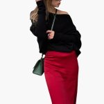 Women's Oversized Sweater with Wide Neckline - Image 4