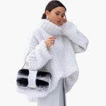 Women's Oversized Knit Sweater with Turtleneck - Image 4