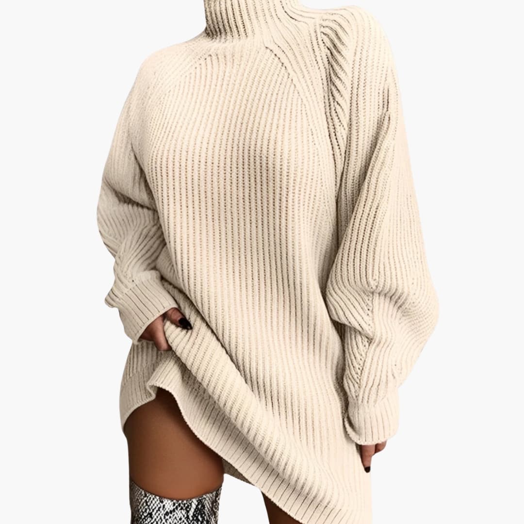 DamenOversizeStrickpullovermitRollkragen_1_22ecd799-e120-4faa-a8d3-f119b9579a9c.jpg Women's Oversized Turtleneck Sweater with Long Sleeves - Image 1