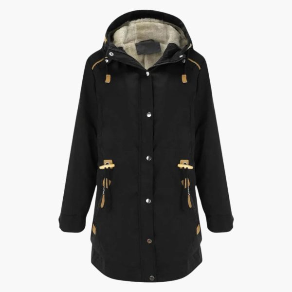 Women's Parka Jacket with Button Closure