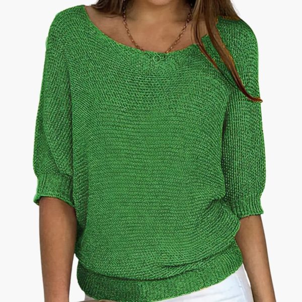 Women's Sweater with Three-Quarter Sleeves