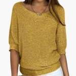 Women's Sweater with Three-Quarter Sleeves - Image 5