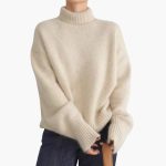 Women's Sweater with Turtleneck and Ribbed Cuffs - Image 4