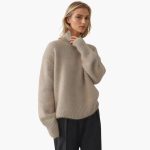 Women's Sweater with Turtleneck and Ribbed Cuffs - Image 5