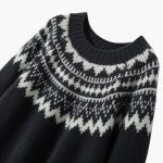 Women's Sweater with Round Neck and Knit Pattern - Image 6