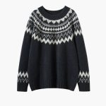 Women's Sweater with Round Neck and Knit Pattern - Image 5