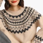 Women's Sweater with Round Neck and Knit Pattern - Image 2