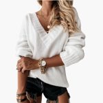 Women's V-Neck Sweater - Image 2