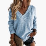 Women's V-Neck Sweater - Image 4