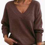 Women's Sweater with V-Neck and Long Sleeves - Image 9