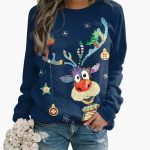 Women's Sweater with Festive Pattern and Long Sleeves - Image 6