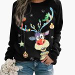 Women's Sweater with Festive Pattern and Long Sleeves - Image 5