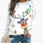 Women's Sweater with Festive Pattern and Long Sleeves - Image 7