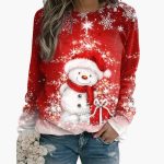 Women's Sweater with Festive Pattern and Long Sleeves - Image 4