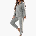 Women's Pajama Set with Half Zip Sweatshirt - Image 7