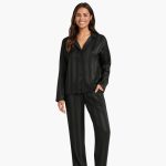 Women's Pajama Set with Button-Down Shirt and Pants - Image 4