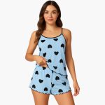 Women's Pajama Set with Short Sleeves and Shorts - Image 3