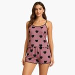 Women's Pajama Set with Short Sleeves and Shorts - Image 2