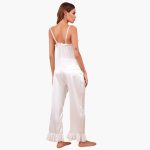 Women's Pajama Set with Ruffled Camisole - Image 2