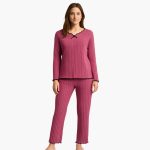 Women's Pajama Set with Top and Pants - Image 2