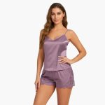 Women's Pajama Set with Cami Top and Shorts - Image 4