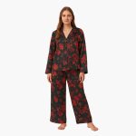 Women's Pajama Set with Floral Pattern Shirt and Pants - Image 2