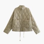 Women's Quilted Jacket with Zipper and Side Pockets - Image 3