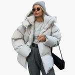 Women's Quilted Jacket with High Collar - Image 2