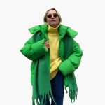 Women’s Quilted Jacket with High Collar and Zipper - Image 5