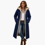 Women's Quilted Coat with Hood and Lined Interior - Image 3