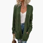 Women’s Open Front Cardigan with Long Sleeves - Image 7