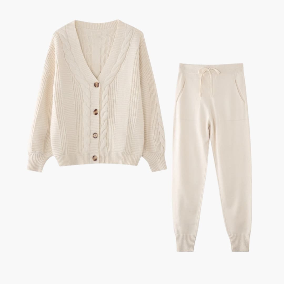 DamenStrickSetmitCardigan_2.jpg Women's Knit Set with Cardigan - Image 1