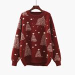 Women's Knit Top with Round Neckline and Textured Design - Image 3