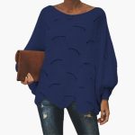 Women's Knit Sweater with Batwing Sleeves - Image 6