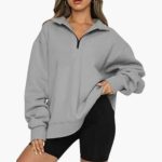Women’s Knitted Sweater with Half Zip - Image 12
