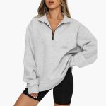Women’s Knitted Sweater with Half Zip - Image 7