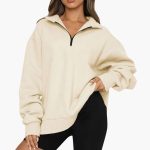 Women’s Knitted Sweater with Half Zip - Image 6
