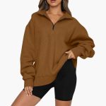 Women’s Knitted Sweater with Half Zip - Image 10